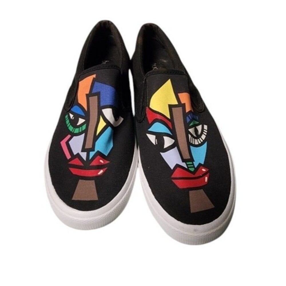 Bucketfeet 'The Duo' Slip-on Canvas Sneakers by Artist Andy Silvestri Size 8